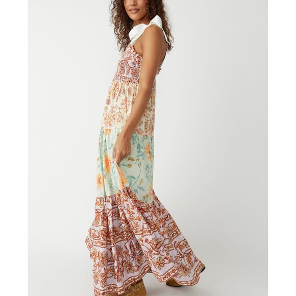 NWT FREE PEOPLE Bluebell Maxi Dress / Lilac Combo Size M - Picture 2 of 11